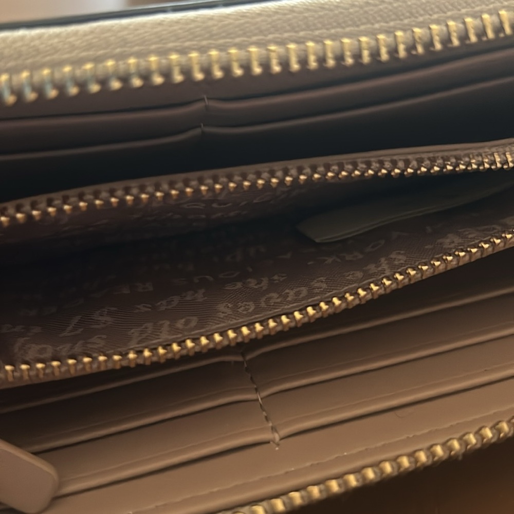 Kate Spade Gold Glimmer Zip Wallet - Picture 7 of 9